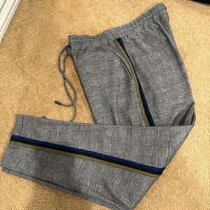 Anthropologie Maeve Plaid stretch drawstring pant